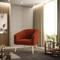 Cadeira Sala De Jantar Pé Palito Natural Kit 2 Stella Bouclê D03 - D'rossi Cor Terra - 7