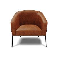 Cadeira Sala De Jantar Pé De Ferro Preto Kit 2 Stella Sintético Pu D03 - D'rossi Cor Nozes - 2