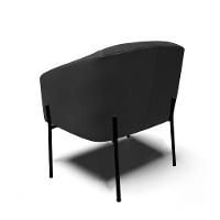 Cadeira Sala De Jantar Pé De Ferro Preto Stella Sintético D03 - D'rossi Cor Preto - 2