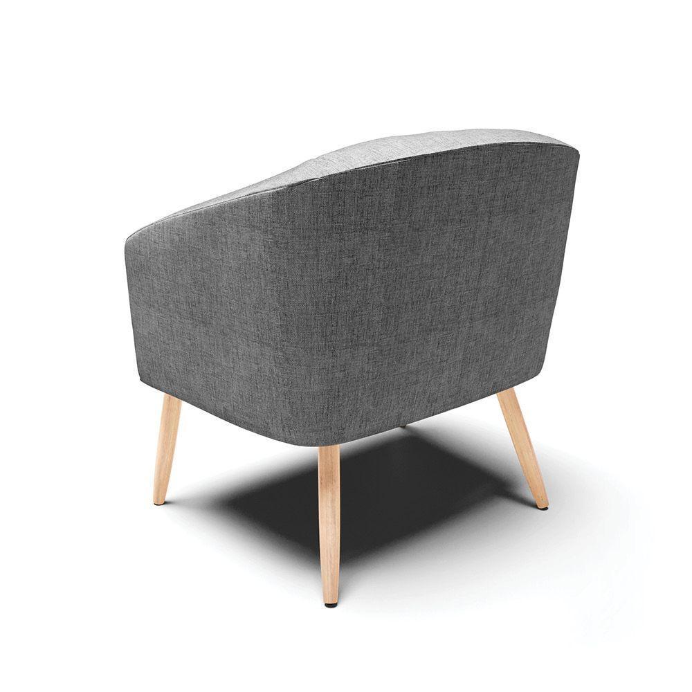 Cadeira Sala De Jantar Pé Palito Natural Kit 2 Stella Linho D03 - D'rossi Cor Grafite - 2