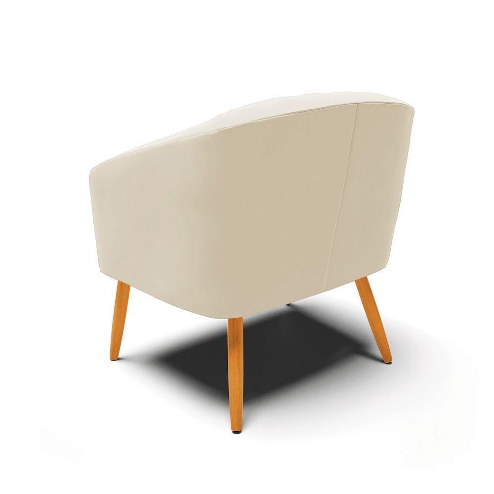 Cadeira Sala De Jantar Pé Palito Castanho Stella Veludo D03 - D'rossi Cor Bege - 4