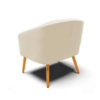 Cadeira Sala De Jantar Pé Palito Castanho Stella Veludo D03 - D'rossi Cor Bege