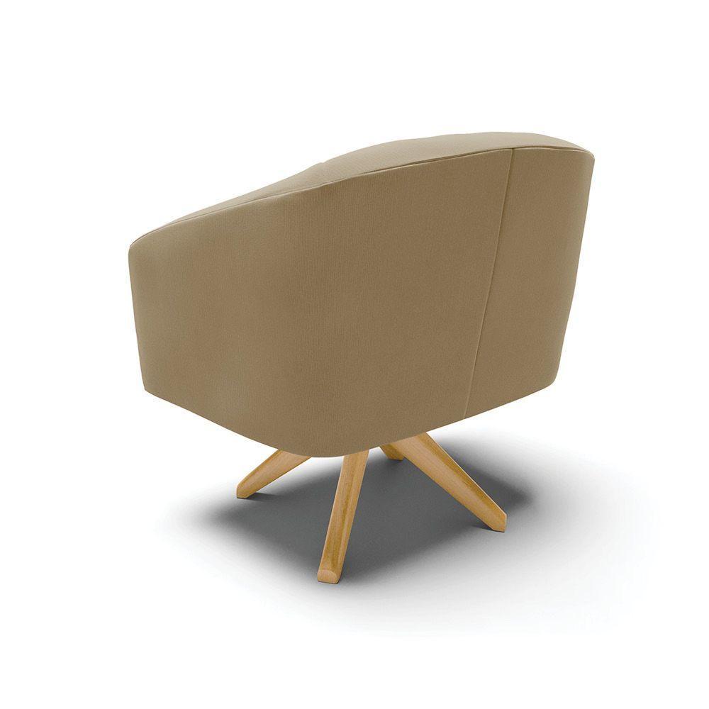 Cadeira Sala De Jantar Giratória Ma30 Stella Suede D03 - D'rossi Cor Marrom Rato - 3