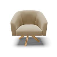 Cadeira Sala De Jantar Giratória Ma30 Stella Suede D03 - D'rossi Cor Marrom Rato - 2