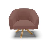 Cadeira Sala De Jantar Giratória Ma30 Kit 2 Stella Veludo D03 - D'rossi Cor Rose