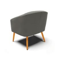 Cadeira Sala De Jantar Pé Palito Castanho Kit 2 Stella Suede D03 - D'rossi Cor Grafite - 2