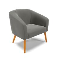 Cadeira Sala De Jantar Pé Palito Castanho Kit 2 Stella Suede D03 - D'rossi Cor Grafite - 3