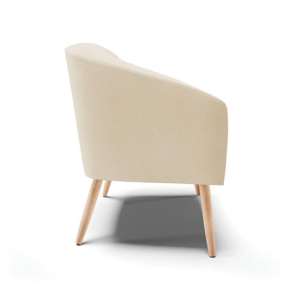 Cadeira Sala De Jantar Pé Palito Natural Stella Linho D03 - D'rossi Cor Bege - 2