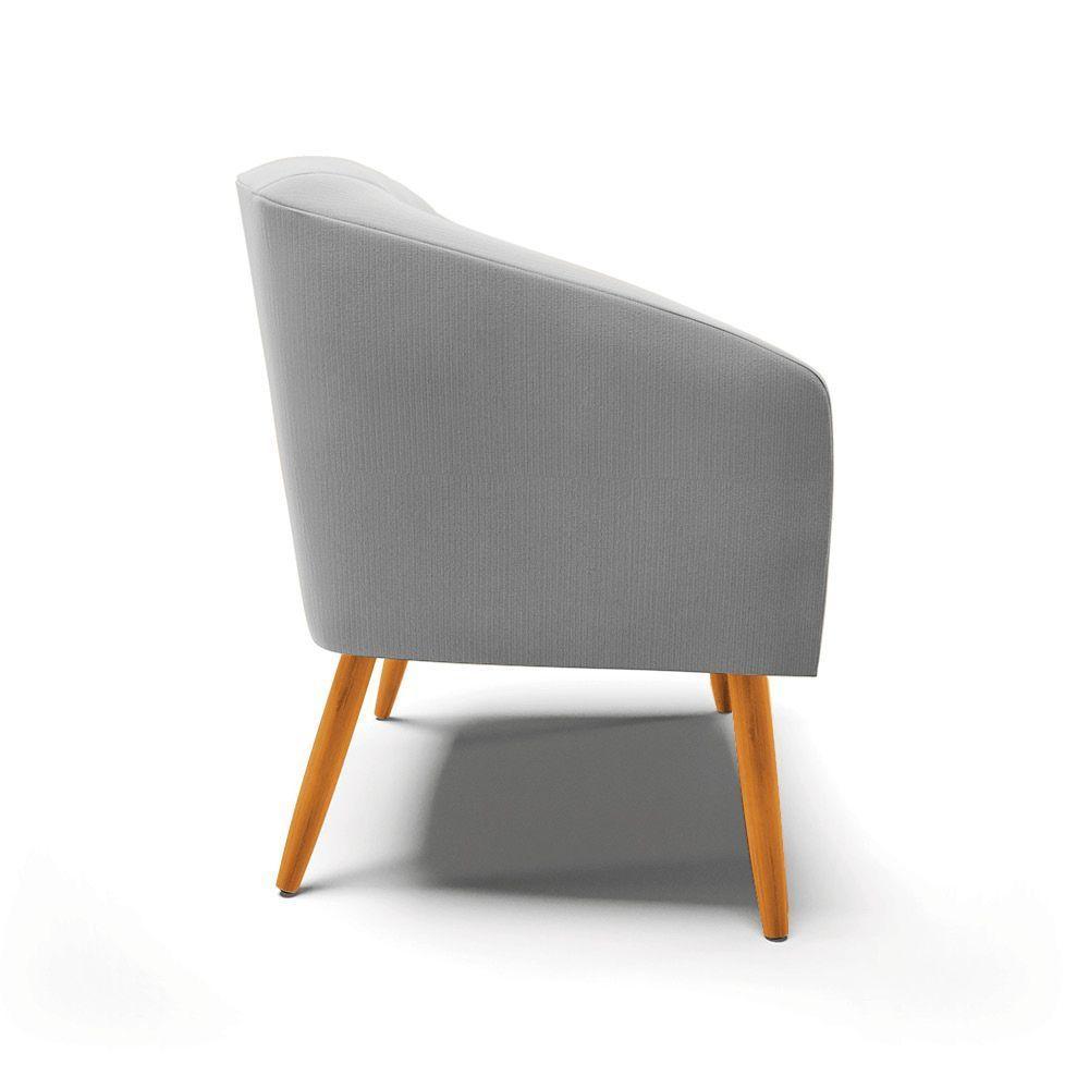 Cadeira Sala De Jantar Pé Palito Castanho Stella Linho D03 - D'rossi Cor Cinza - 3