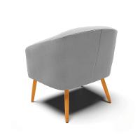 Cadeira Sala De Jantar Pé Palito Castanho Stella Linho D03 - D'rossi Cor Cinza - 2