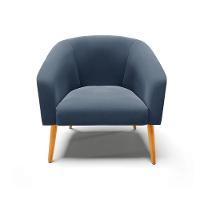 Cadeira Sala De Jantar Pé Palito Castanho Kit 2 Stella Suede D03 - D'rossi Cor Azul Marinho - 3