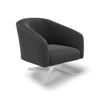 Cadeira Sala De Jantar Giratória Cromada Kit 2 Stella Bouclê D03 - D'rossi Cor Grafite - 6