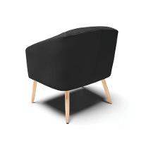 Cadeira Sala De Jantar Pé Palito Natural Stella Sintético D03 - D'rossi Cor Preto