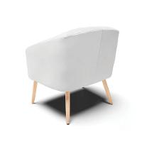 Cadeira Sala De Jantar Pé Palito Natural Kit 2 Stella Sintético D03 - D'rossi Cor Branco