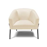 Cadeira Sala De Jantar Pé De Ferro Preto Stella Sintético D03 - D'rossi Cor Bege - 3