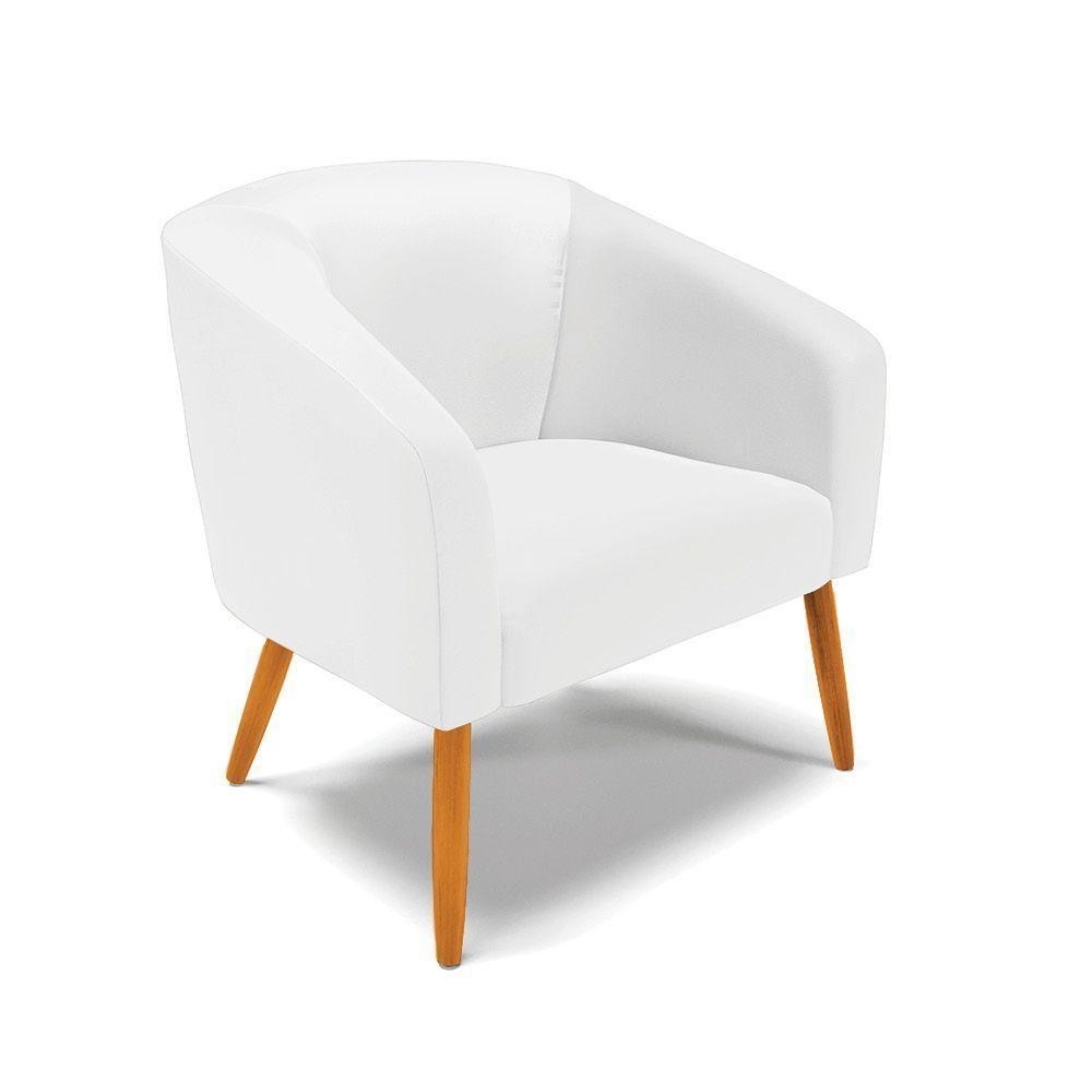 Cadeira Sala De Jantar Pé Palito Castanho Kit 2 Stella Sintético D03 - D'rossi Cor Branco - 4