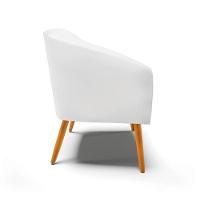 Cadeira Sala De Jantar Pé Palito Castanho Kit 2 Stella Sintético D03 - D'rossi Cor Branco - 2