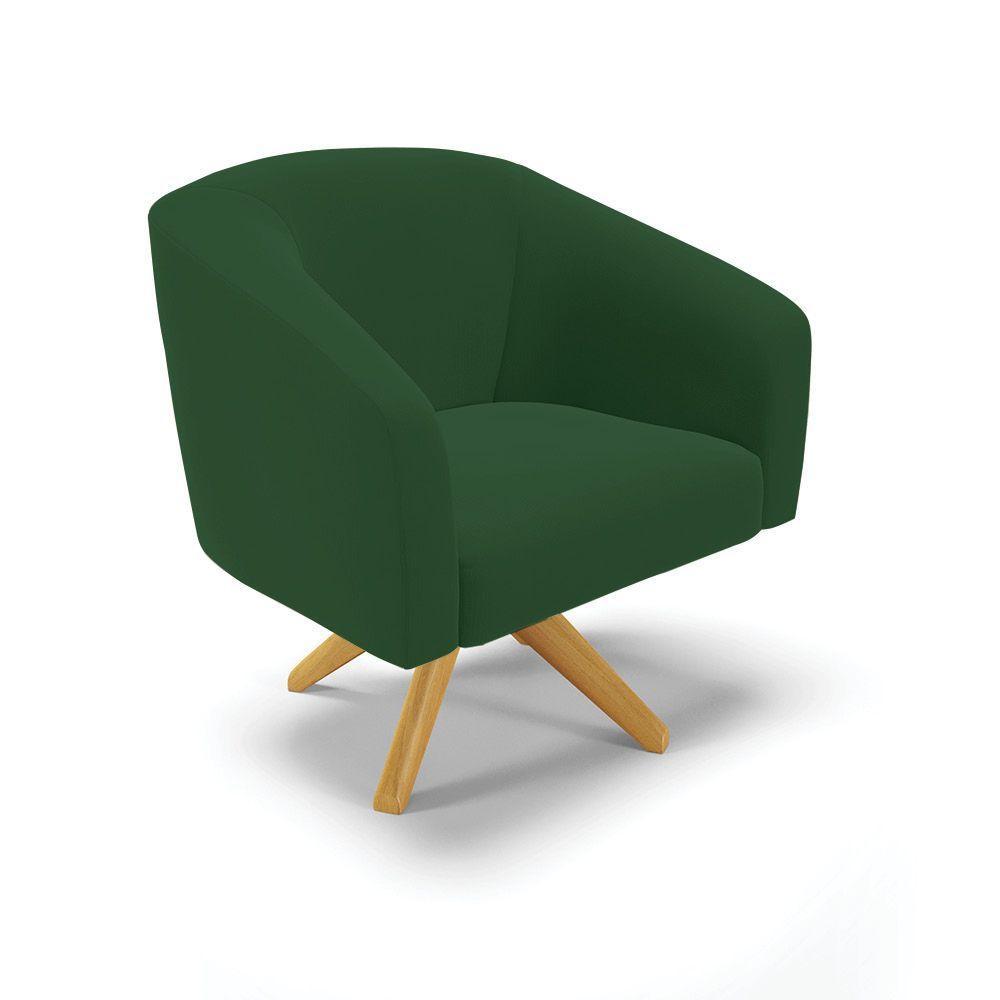 Cadeira Sala De Jantar Giratória Ma30 Kit 2 Stella Veludo D03 - D'rossi Cor Verde - 3