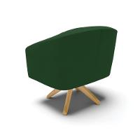 Cadeira Sala De Jantar Giratória Ma30 Kit 2 Stella Veludo D03 - D'rossi Cor Verde