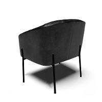 Cadeira Sala De Jantar Pé De Ferro Preto Stella Sintético Pu D03 - D'rossi Cor Preto - 3