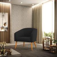 Cadeira Sala De Jantar Pé Palito Castanho Stella Veludo D03 - D'rossi Cor Preto - 6