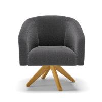 Cadeira Sala De Jantar Giratória Ma30 Stella Bouclê D03 - D'rossi Cor Grafite - 3