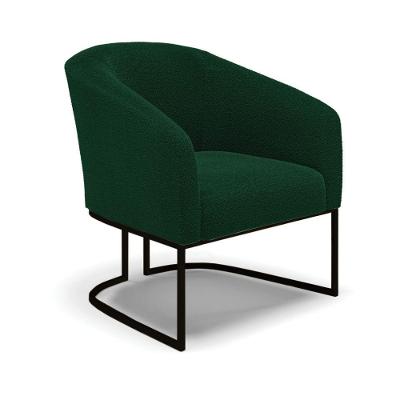 Cadeira Sala De Jantar Base Industrial Preto Stella Bouclê D03 - D'rossi Cor Verde Pistache