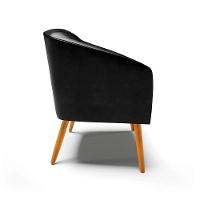 Cadeira Sala De Jantar Pé Palito Castanho Kit 2 Stella Sintético Pu D03 - D'rossi Cor Preto - 2