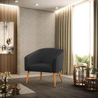 Cadeira Sala De Jantar Pé Palito Castanho Kit 2 Stella Sintético D03 - D'rossi Cor Preto - 7