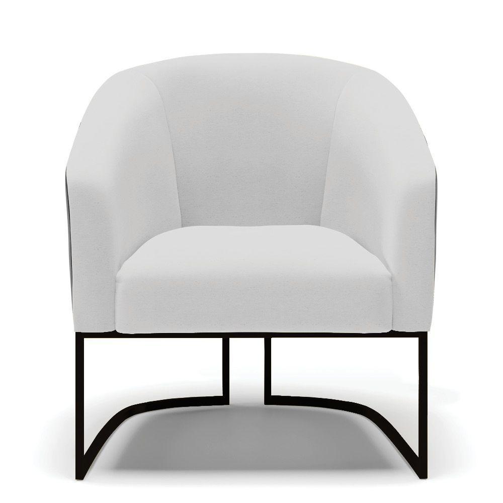 Cadeira Sala De Jantar Industrial Preto Kit 2 Stella Pto/linho D03 - D'rossi Cor Cinza - 3