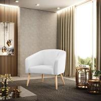 Cadeira Sala De Jantar Pé Palito Natural Stella Sintético D03 - D'rossi Cor Branco - 6