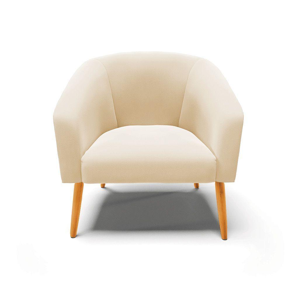 Cadeira Sala De Jantar Pé Palito Castanho Kit 2 Stella Suede D03 - D'rossi Cor Bege - 4