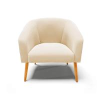 Cadeira Sala De Jantar Pé Palito Castanho Kit 2 Stella Suede D03 - D'rossi Cor Bege