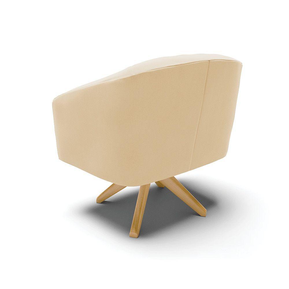 Cadeira Sala De Jantar Giratória Ma30 Kit 2 Stella Suede D03 - D'rossi Cor Bege - 5