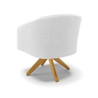 Cadeira Sala De Jantar Giratória Ma30 Kit 2 Stella Bouclê D03 - D'rossi Cor Off White - 2