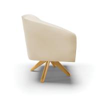 Cadeira Sala De Jantar Giratória Ma30 Kit 2 Stella Sintético D03 - D'rossi Cor Bege - 5