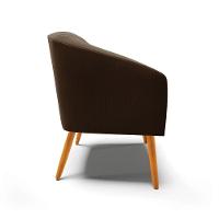 Cadeira Sala De Jantar Pé Palito Castanho Kit 2 Stella Suede D03 - D'rossi Cor Marrom - 2