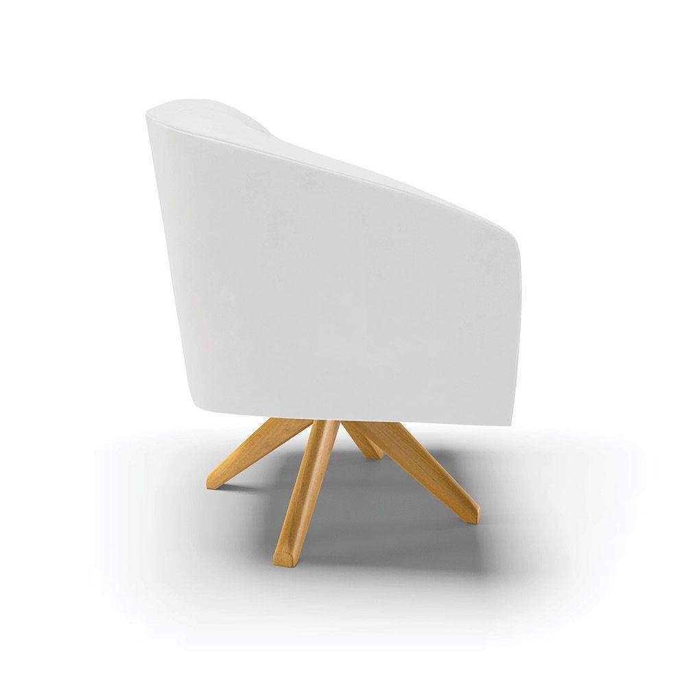 Cadeira Sala De Jantar Giratória Ma30 Kit 2 Stella Sintético Pu D03 - D'rossi Cor Branco - 2