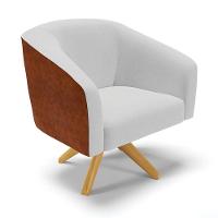 Cadeira Sala De Jantar Giratória Ma30 Kit 2 Stella Noz/linho D03 - D'rossi Cor Cinza - 3