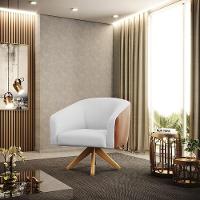 Cadeira Sala De Jantar Giratória Ma30 Kit 2 Stella Noz/linho D03 - D'rossi Cor Cinza - 7