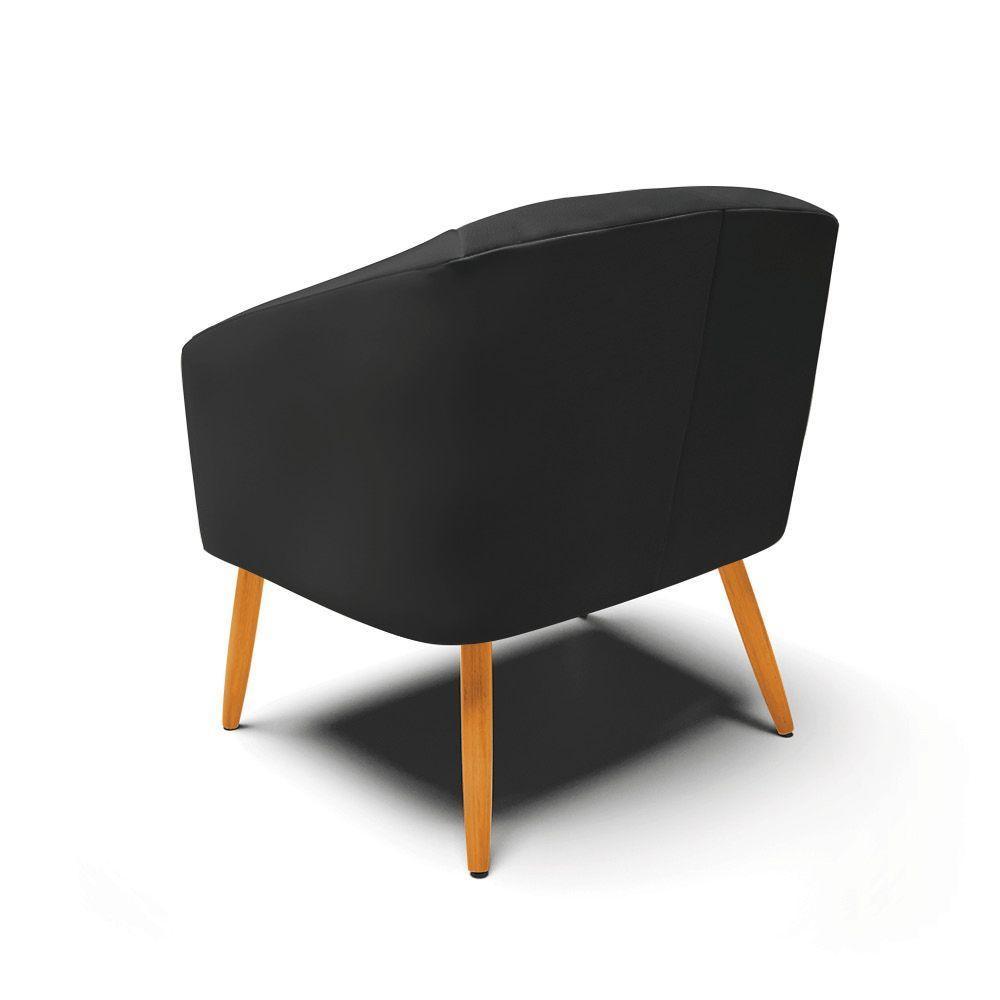 Cadeira Sala De Jantar Pé Palito Castanho Stella Sintético D03 - D'rossi Cor Preto - 4