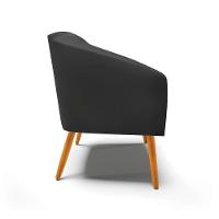 Cadeira Sala De Jantar Pé Palito Castanho Stella Sintético D03 - D'rossi Cor Preto - 2