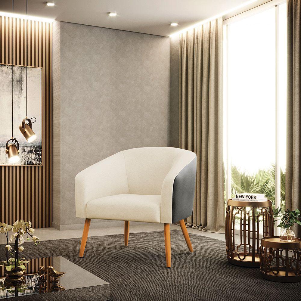 Cadeira Sala De Jantar Pé Palito Castanho Stella Pto/linho D03 - D'rossi Cor Bege - 6