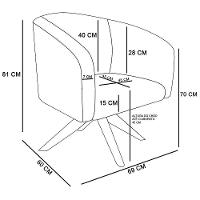 Cadeira Sala De Jantar Giratória Ma30 Kit 2 Stella Suede D03 - D'rossi Cor Marrom - 5