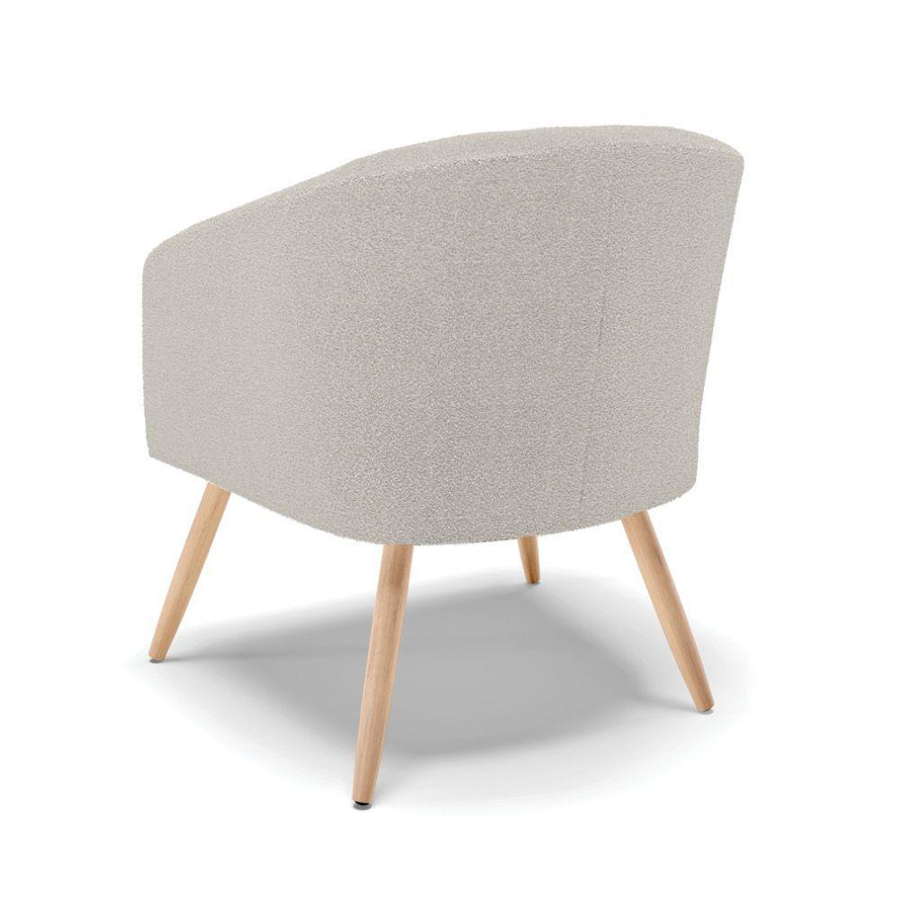 Cadeira Sala De Jantar Pé Palito Natural Kit 2 Stella Bouclê D03 - D'rossi Cor Cinza - 2