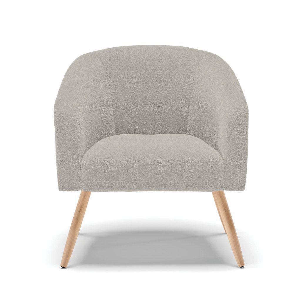 Cadeira Sala De Jantar Pé Palito Natural Kit 2 Stella Bouclê D03 - D'rossi Cor Cinza - 3