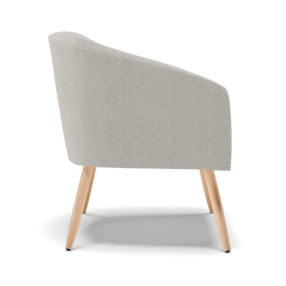 Cadeira Sala De Jantar Pé Palito Natural Kit 2 Stella Bouclê D03 - D'rossi Cor Cinza - 5