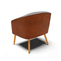 Cadeira Sala De Jantar Pé Palito Castanho Stella Noz/linho D03 - D'rossi Cor Grafite