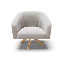 Cadeira Sala De Jantar Giratória Ma30 Kit 2 Stella Veludo D03 - D'rossi Cor Cinza