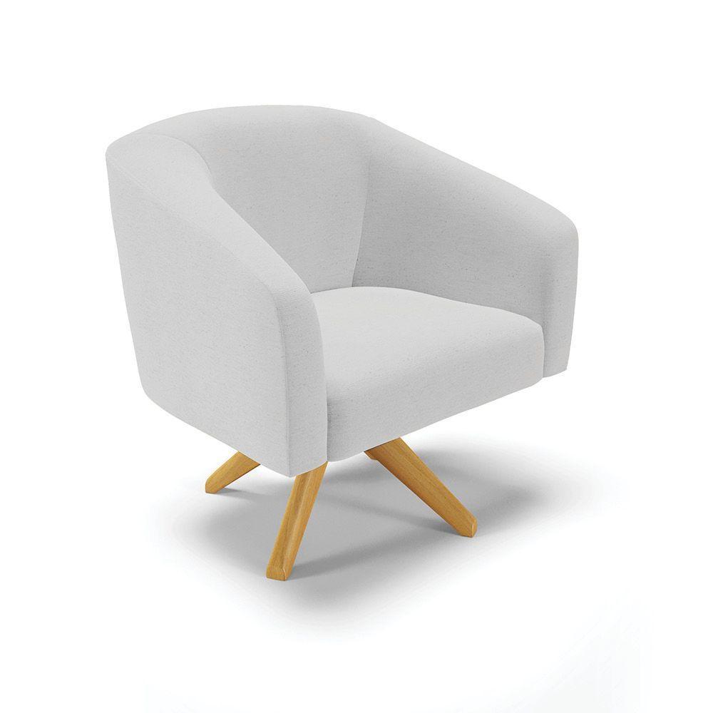 Cadeira Sala De Jantar Giratória Ma30 Stella Linho D03 - D'rossi Cor Cinza - 1